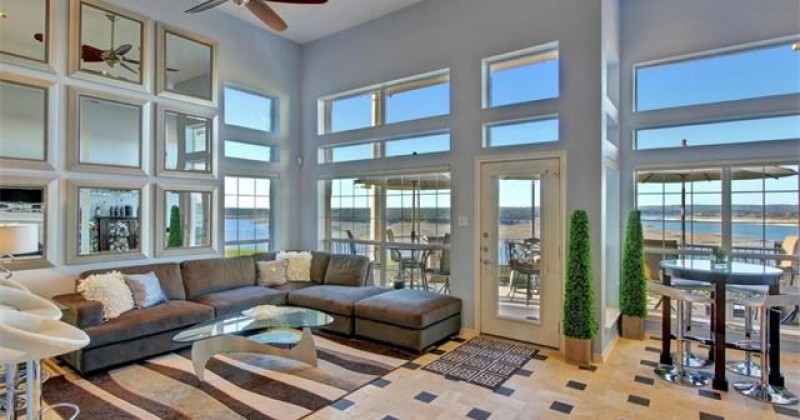 Living room at Men's Condo